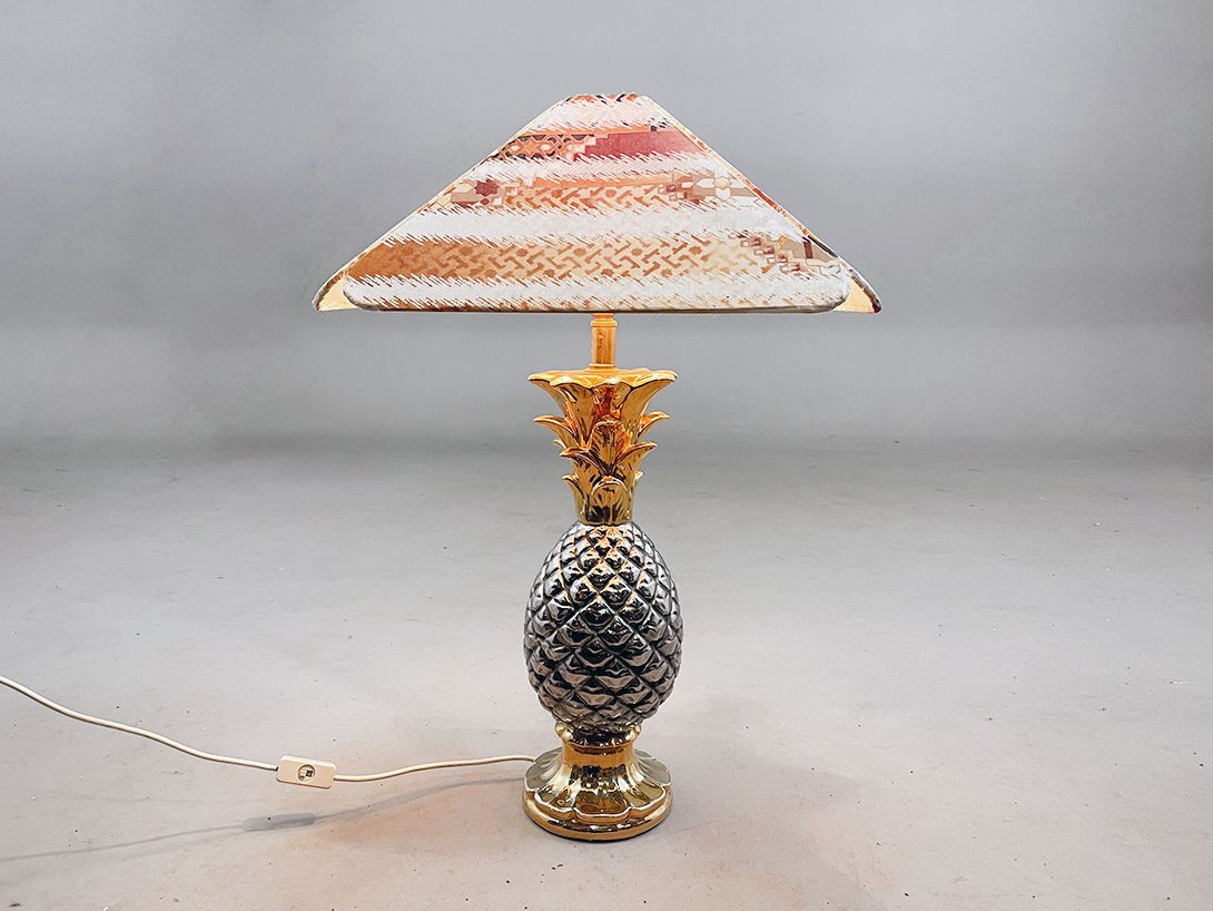 Foto Pineapple Lamp with Patterned Shade h79