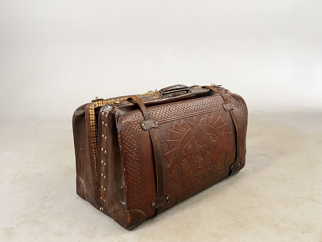 Foto Leather Aztec Suitcase h40