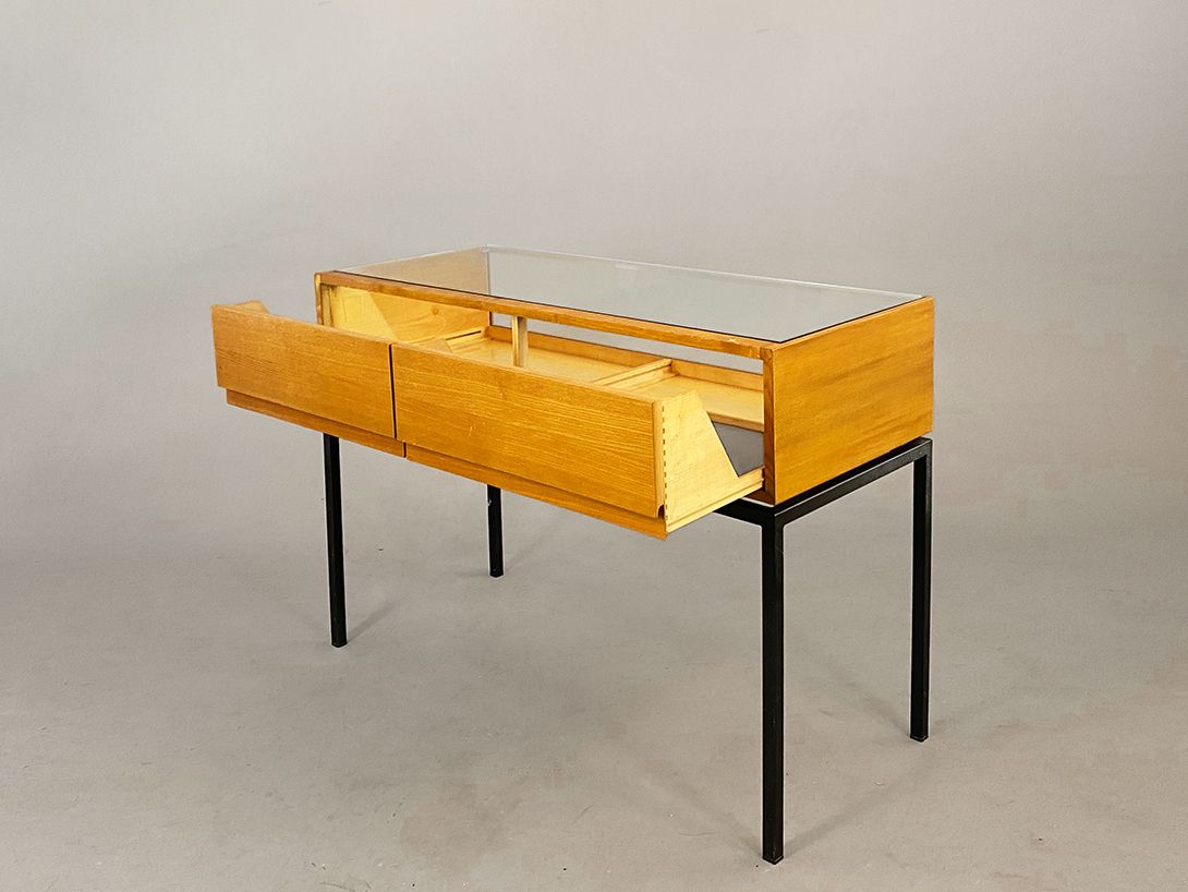 Foto Midcentury Teak Wood Showcase h86