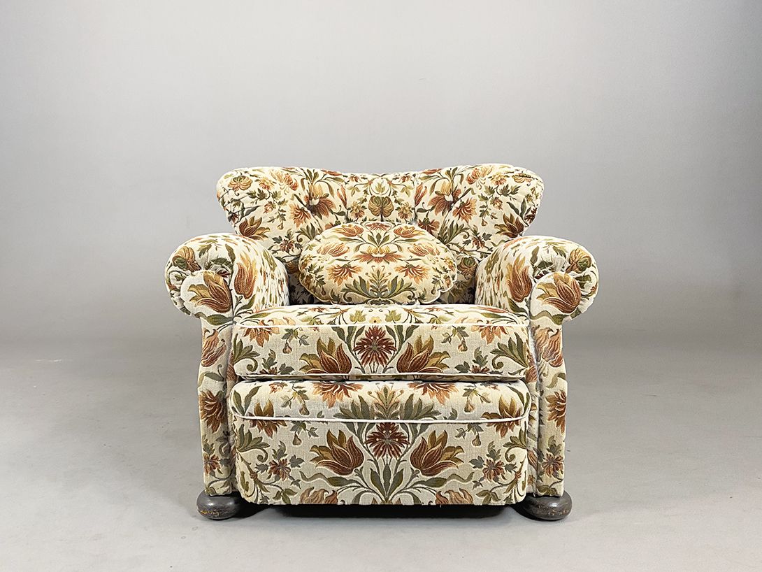 Foto Floral Granny Armchair German Living Room 1950 *N