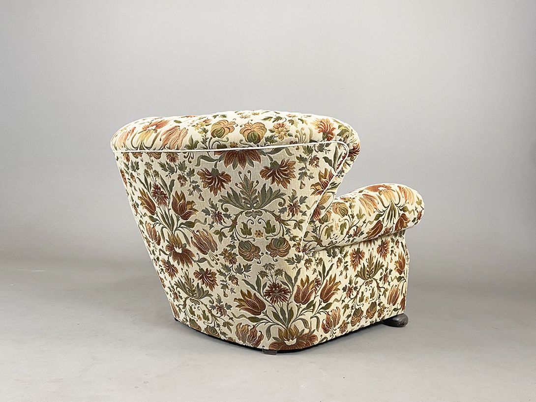 Foto Floral Granny Armchair German Living Room 1950 *N