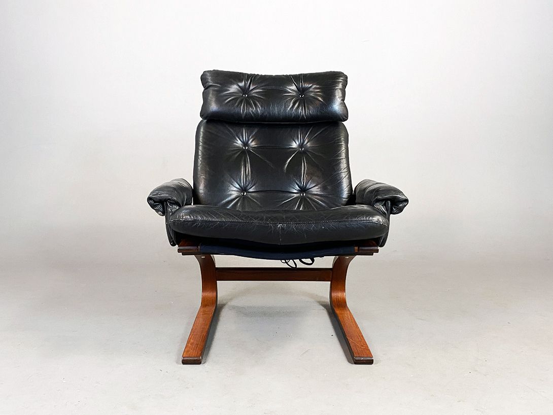 Foto Kengu Cantilever Leather Armchair Black from Elsa &#038; Nordahl Solheim for Von Rykken &#038; Co