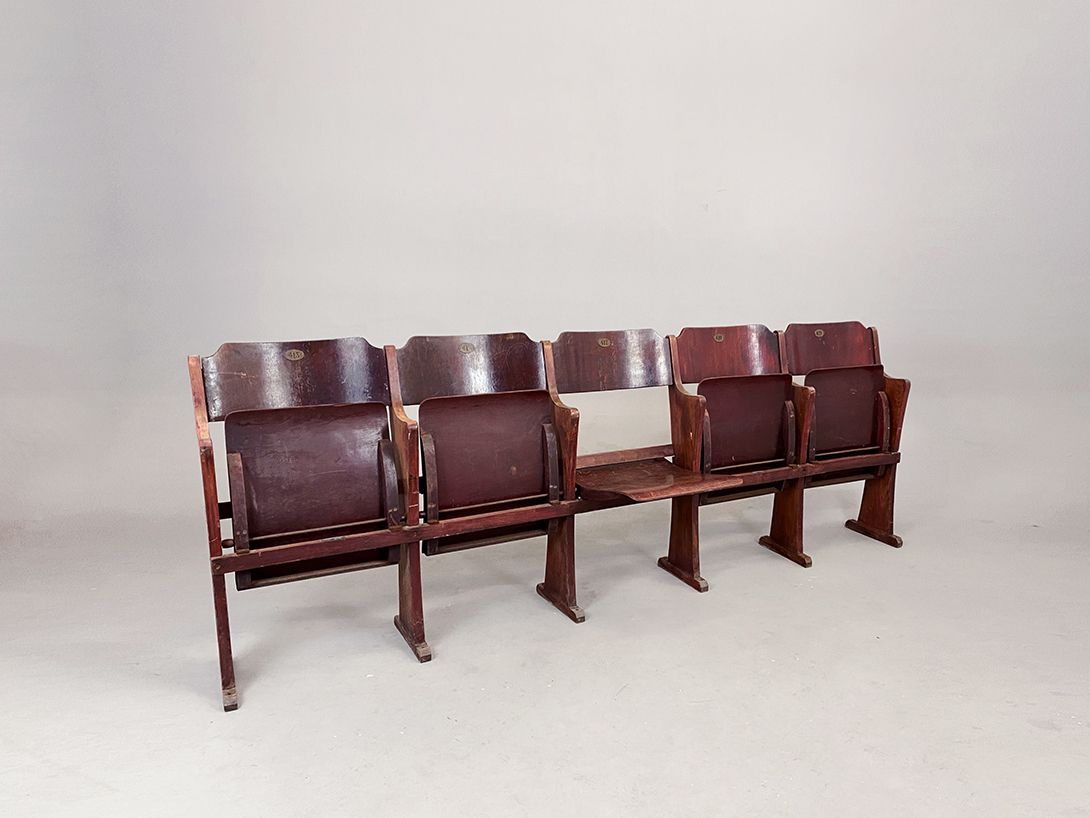 Foto Antique Cinema Theatre Seat Row Fibrocit Bruxelles Rue Masui 1943 h87x251
