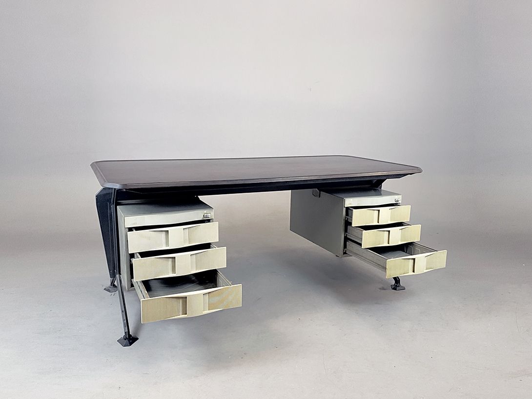 Foto Olivetti Arco Office Desk Italy 1964 h76x189x89