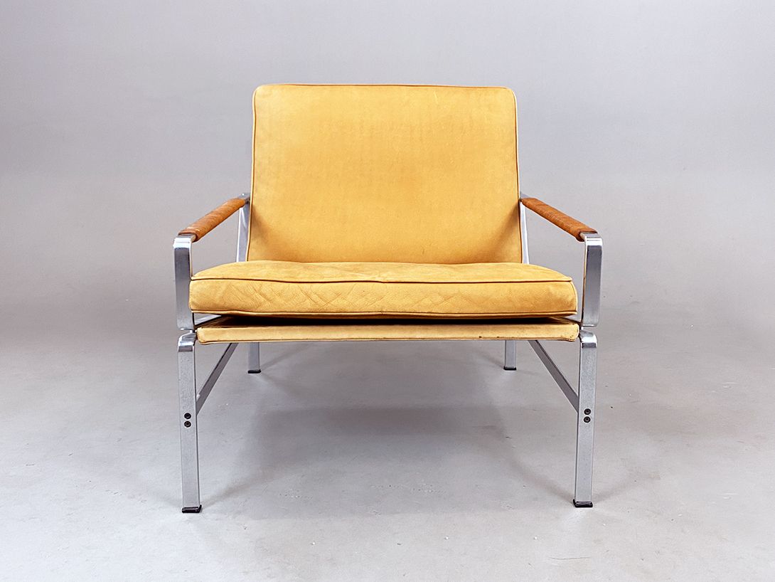 Foto Jørgen Kastholm Leather Armchair, Denmark 1965