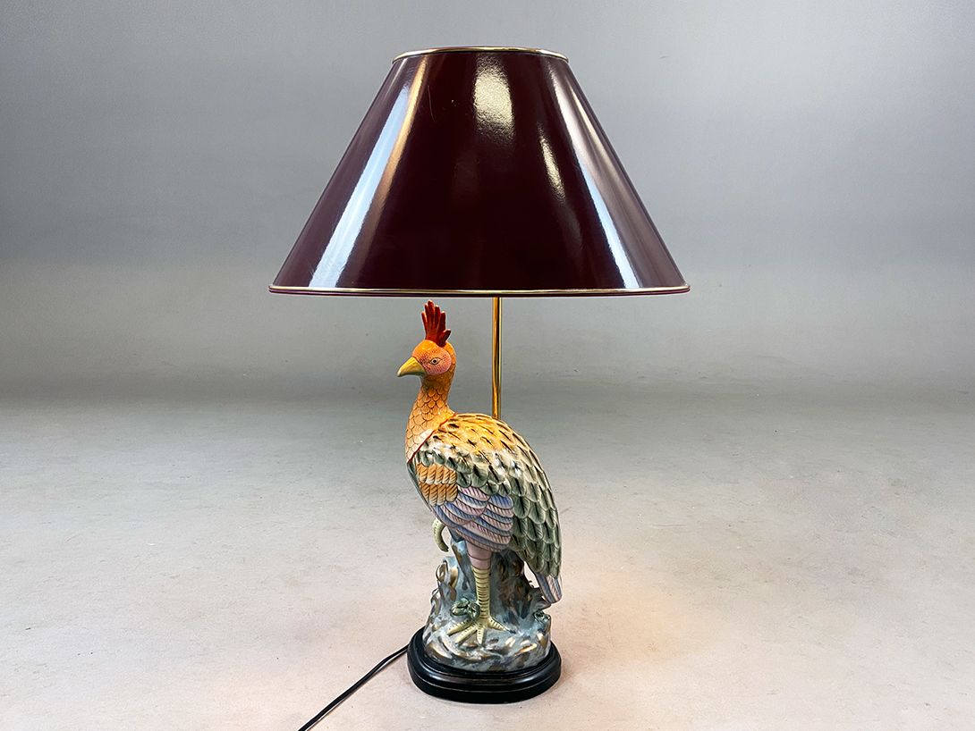Foto Porcelain Lamp Pheasant, dimmable h80