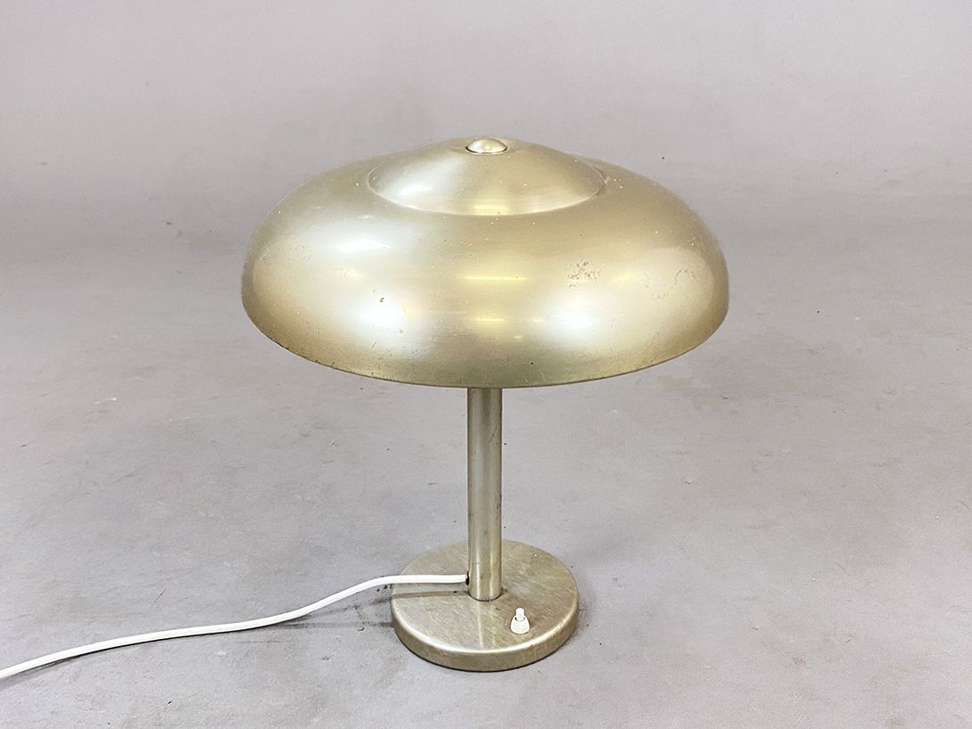 Foto Champagne Golden Metal Table Lamp 1930 h42