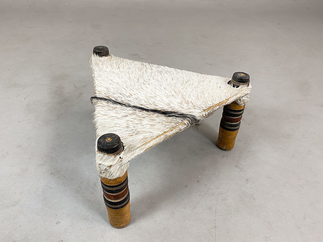 Foto African Fur Side Table White h22