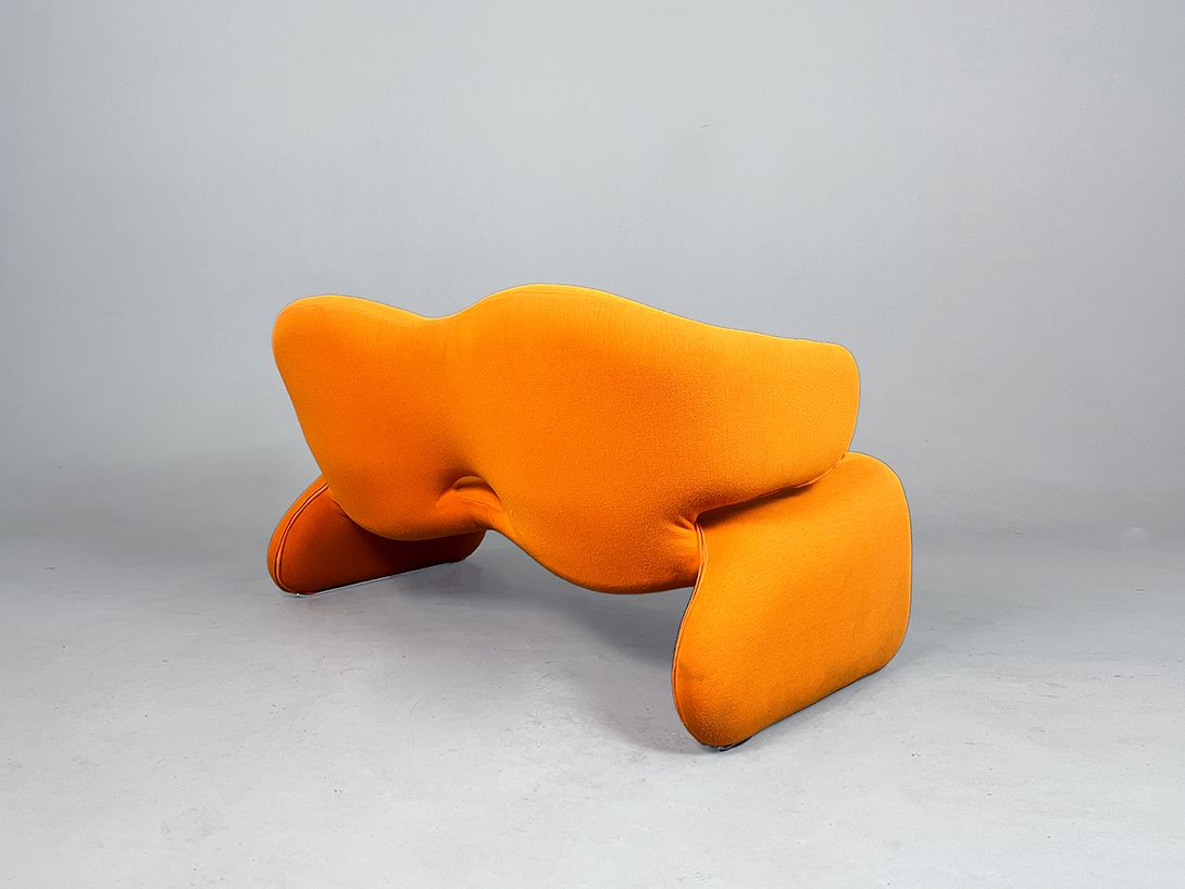 Foto Orange Djinn Sofa by Olivier Mourgue h69x118x68