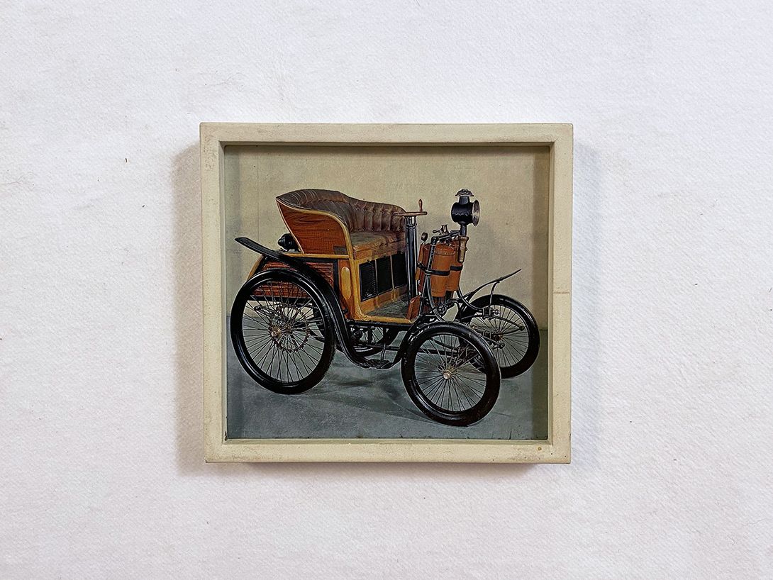 Foto Petite Watercolor Painting of a 1910s Automobile Car Oldtimer in Brown 16&#215;17 13A20