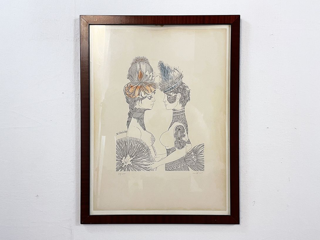 Foto Drawing of Two Exotic Women 71&#215;54 22E17