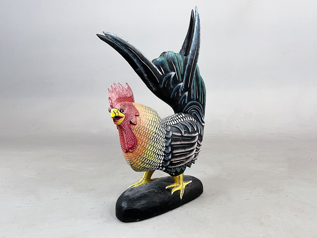 Foto Wooden Figure of a Rooster h80