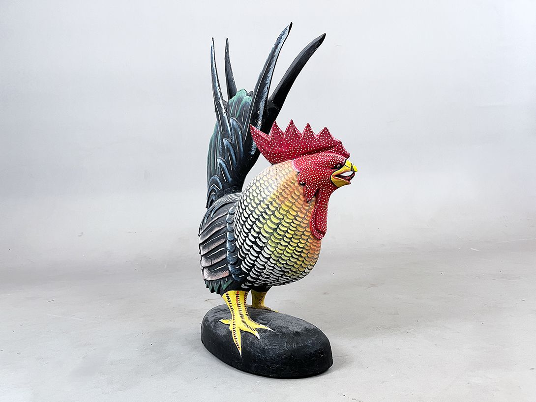 Foto Wooden Figure of a Rooster h80