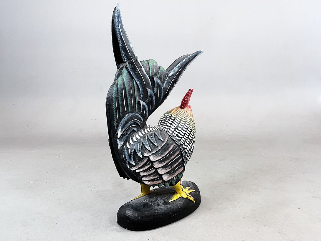 Foto Wooden Figure of a Rooster h80