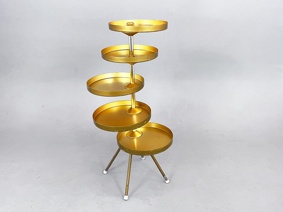 Foto Golden Brass Etagere with Five Plates h124