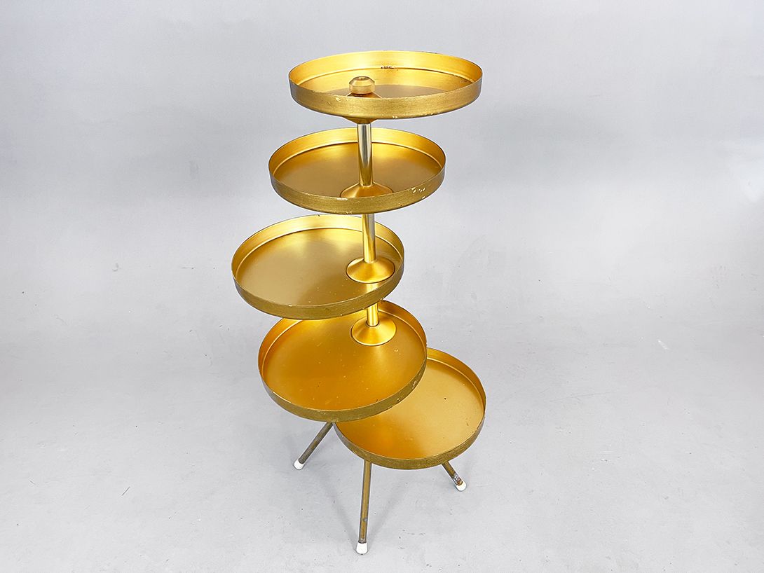 Foto Golden Brass Etagere with Five Plates h124