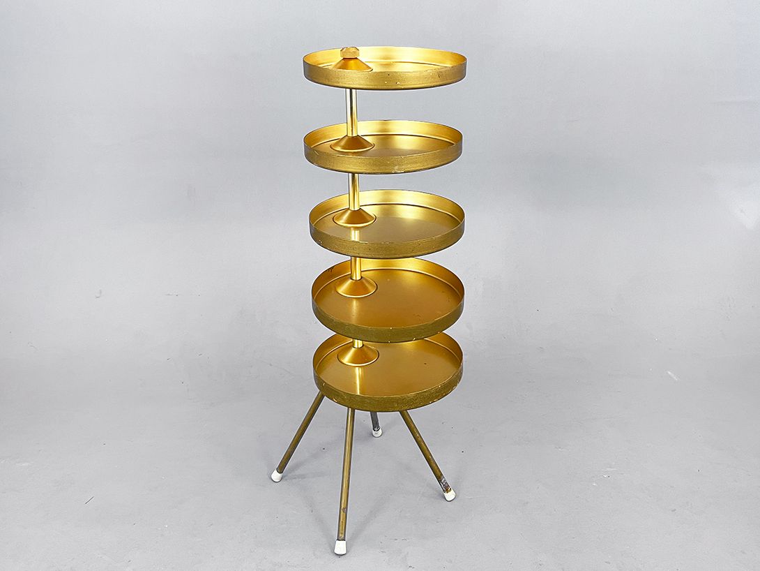 Foto Golden Brass Etagere with Five Plates h124