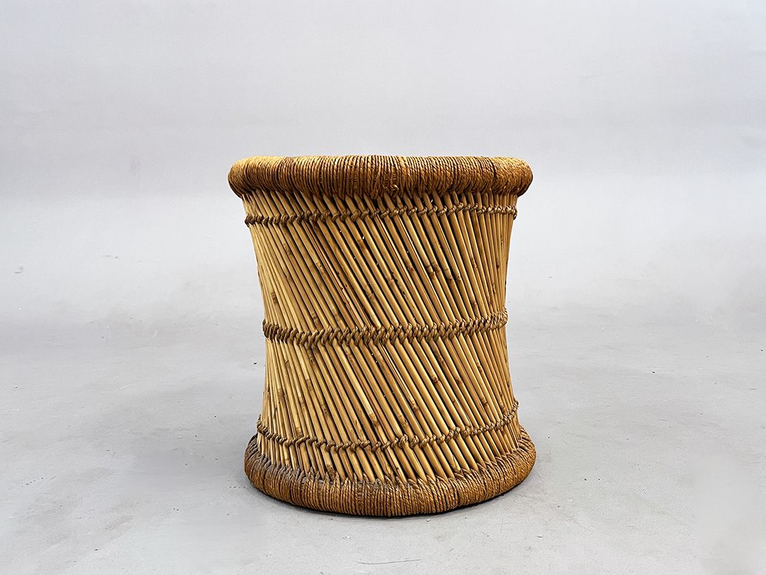 Foto Bamboo Braided Stool or Side Table h41x40