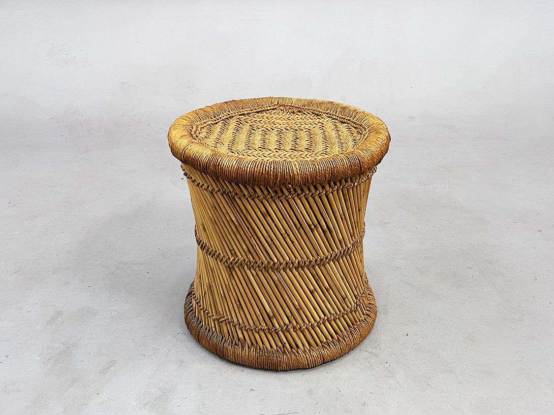 Foto Bamboo Braided Stool or Side Table h41x40