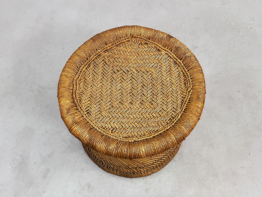 Foto Bamboo Braided Stool or Side Table h41x40