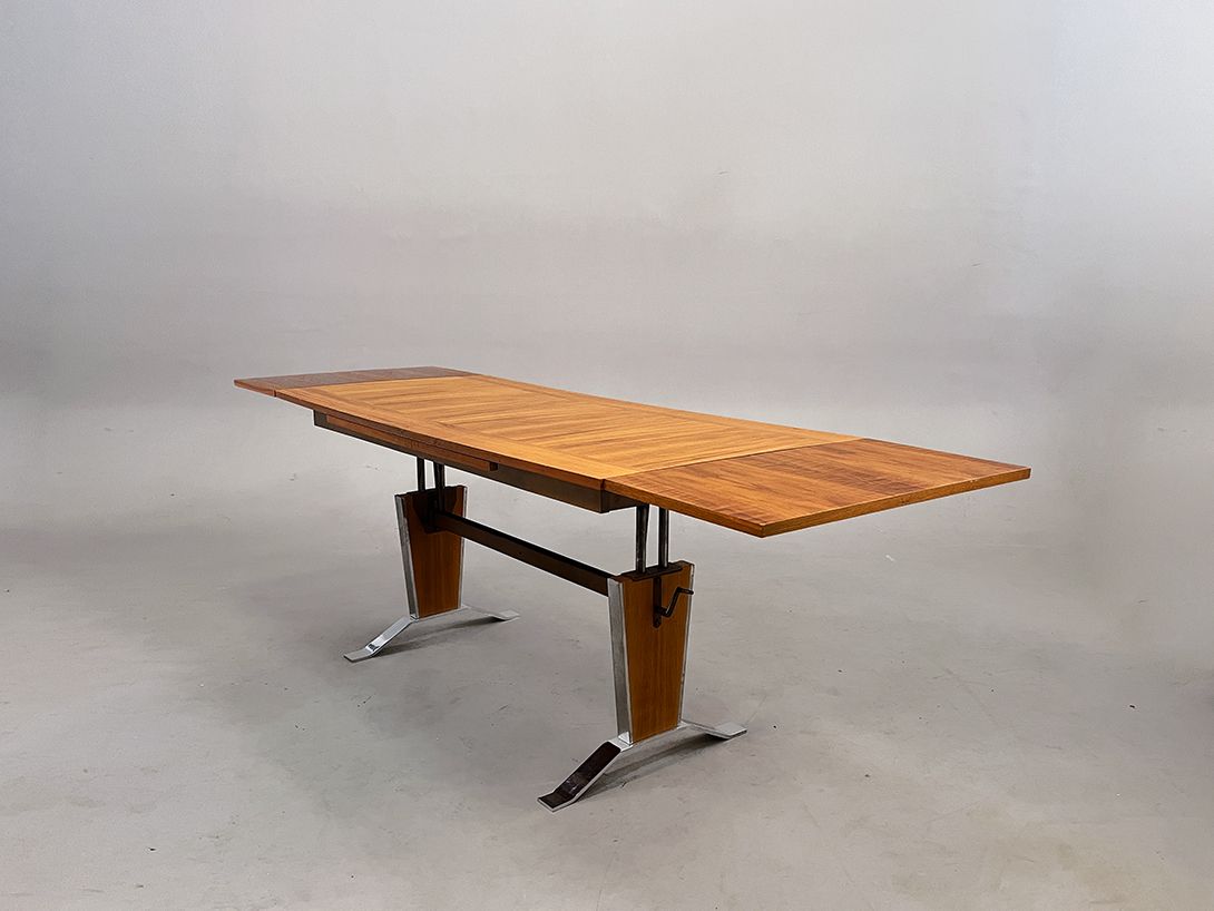 Foto Wooden Extendable Table, GDR h68x140-206&#215;65