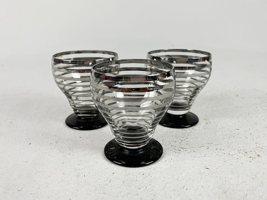 Foto Silver Striped Shot Glass h8x8