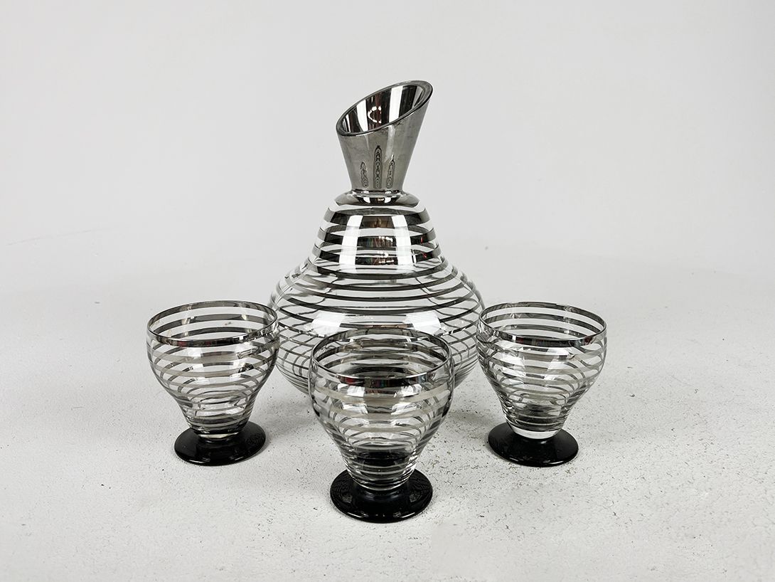 Foto Silver Striped Shot Glass h8x8