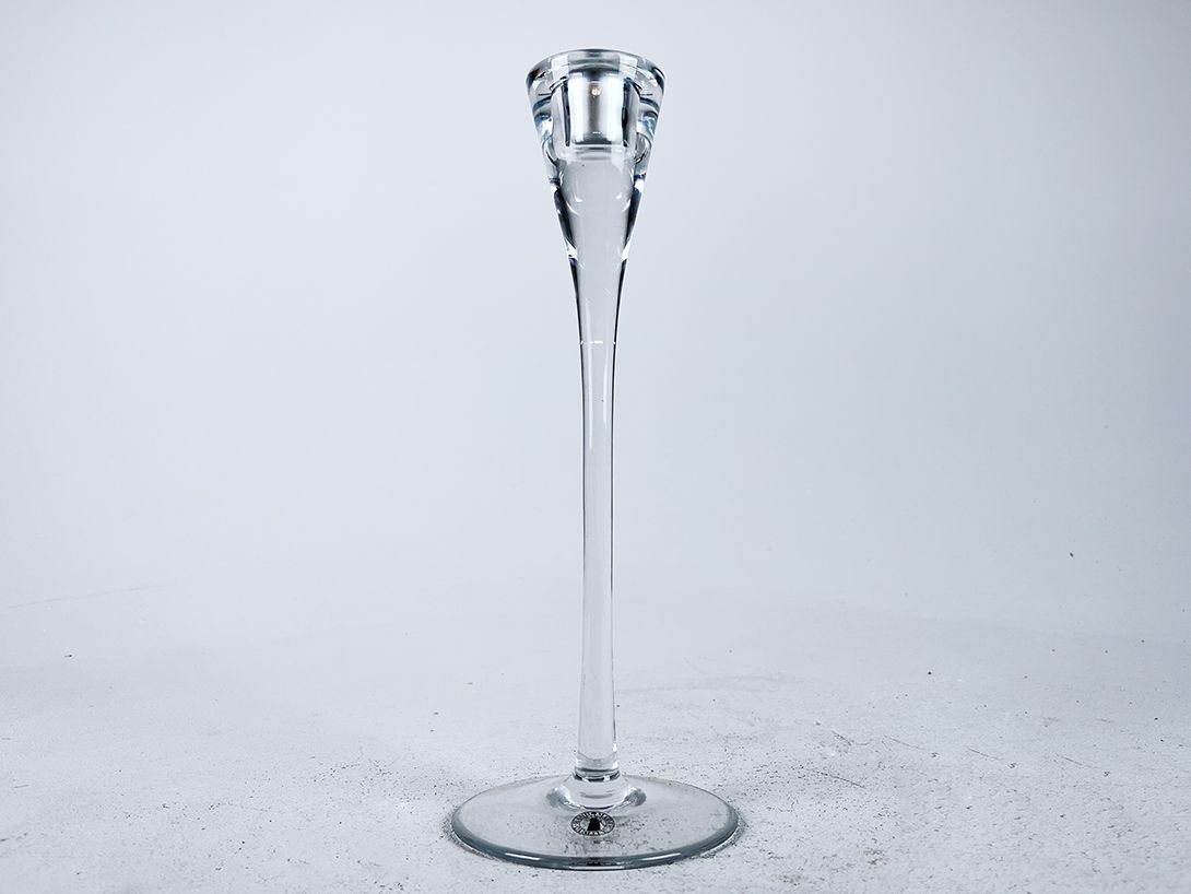 Foto Clear Glass Candle Holder h28x10