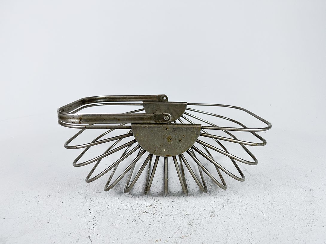 Foto Silver Metal Fruit Basket 29x31x20