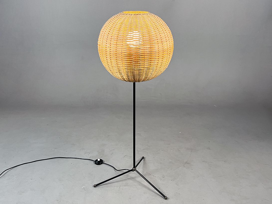 Foto Wicker Ball Floor Lamp h120
