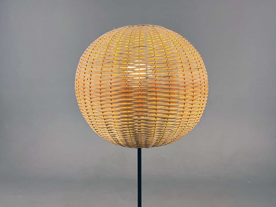 Foto Wicker Ball Floor Lamp h120
