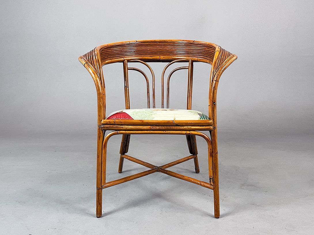 Foto Bentwood Armchair with Small Tents Upholstery