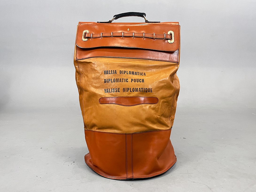 Foto Cognac Leather Diplomat&#8217;s Travel Bag h77x53x40