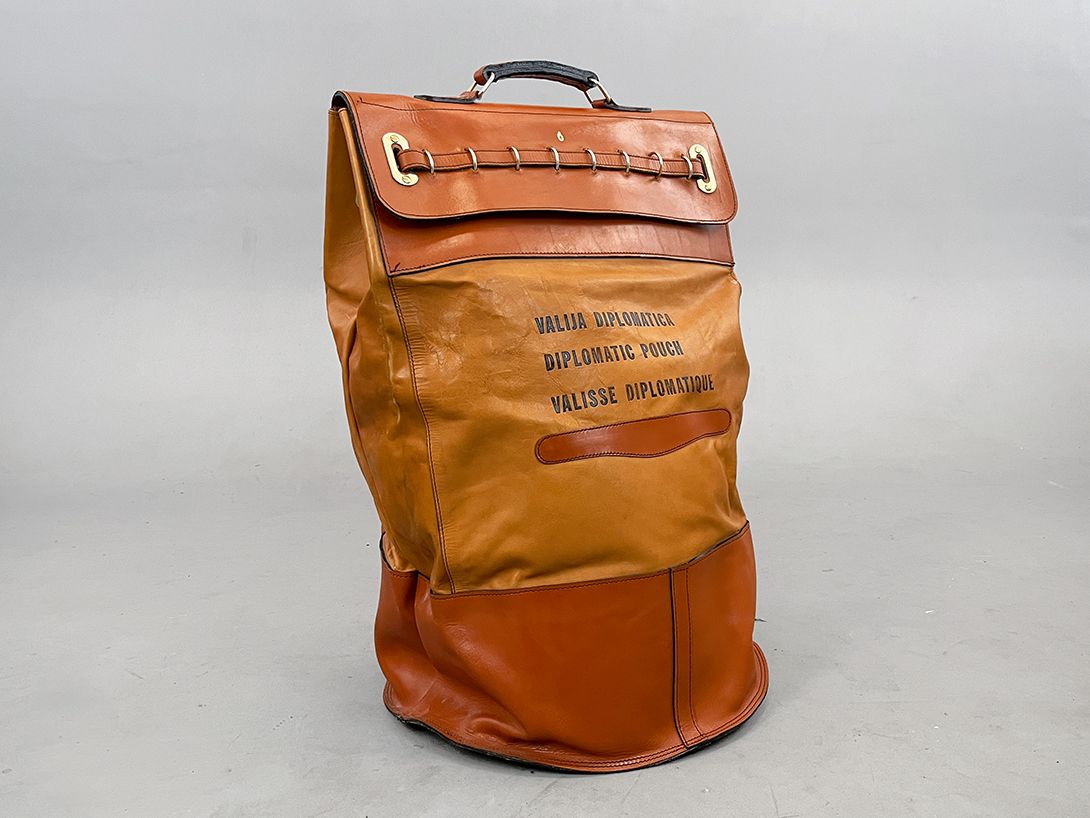 Foto Cognac Leather Diplomat&#8217;s Travel Bag h77x53x40