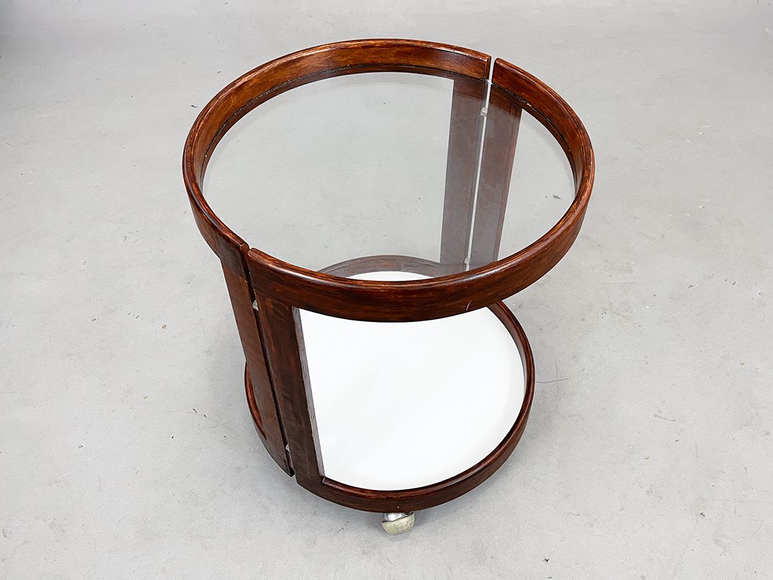 Foto Rollable round side table with Glass Top h57x50