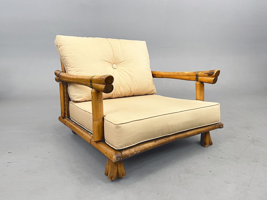 Foto Ritts Bamboo Super Low Lounge Chair with Backrolls h58
