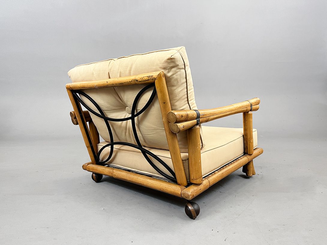 Foto Ritts Bamboo Super Low Lounge Chair with Backrolls h58