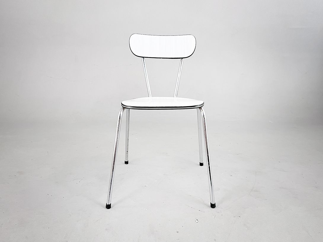Foto White Italian 1950s Kitchen Chair h75