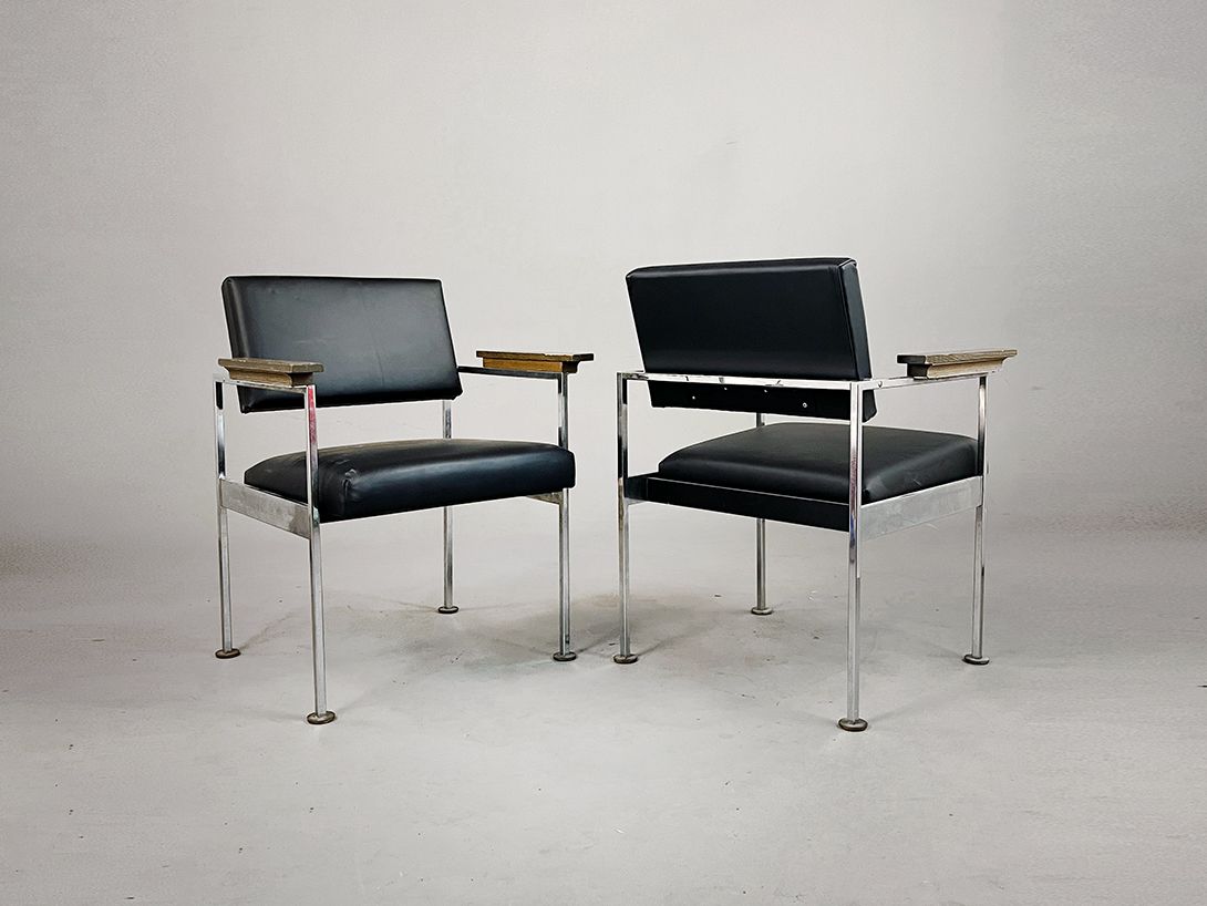 Foto Nelson Paddle Chair Black Leather h80