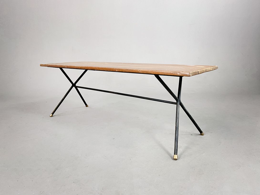 Foto Modern but Rustic Wooden Bench h43x120x40