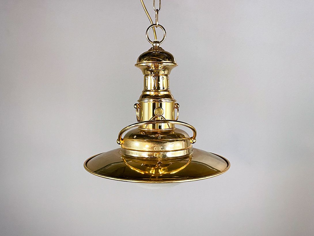 Foto Antique Teapot Style Brass Ship Lamp h42