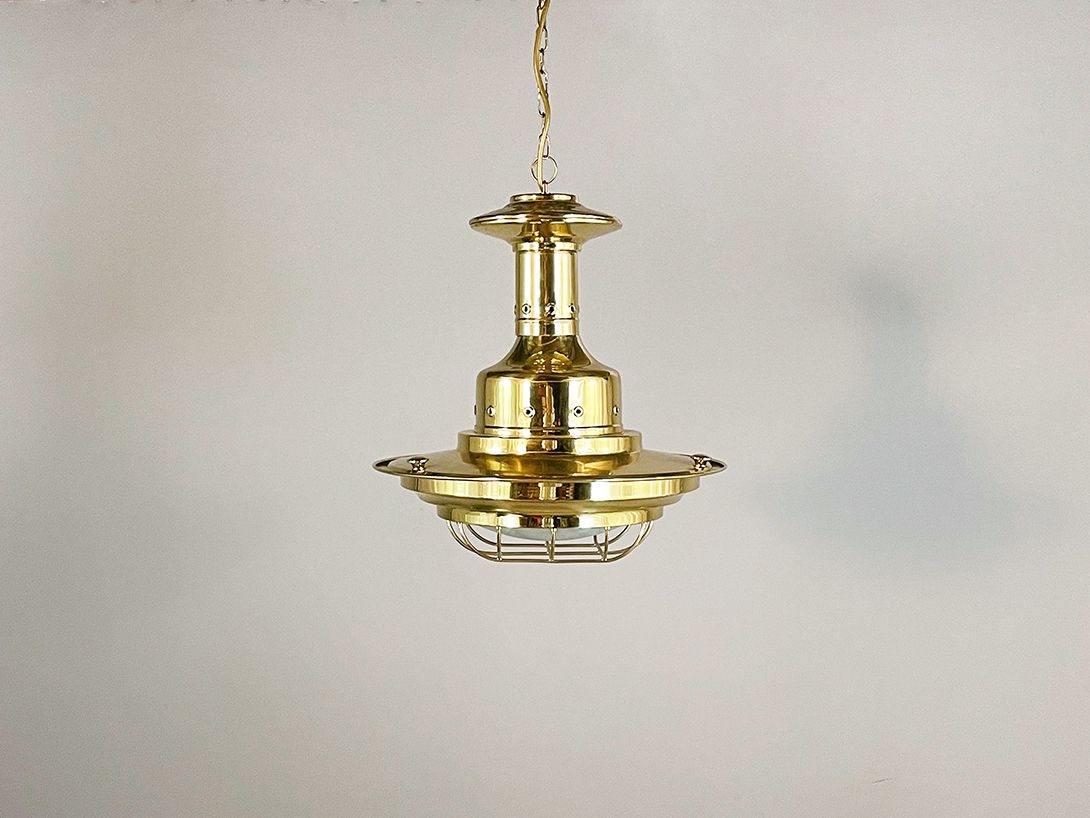 Foto Golden Antique Ship Lamp h42