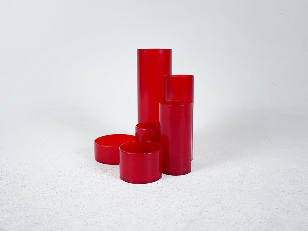 Foto Red Plexi Organizer 1970s h15