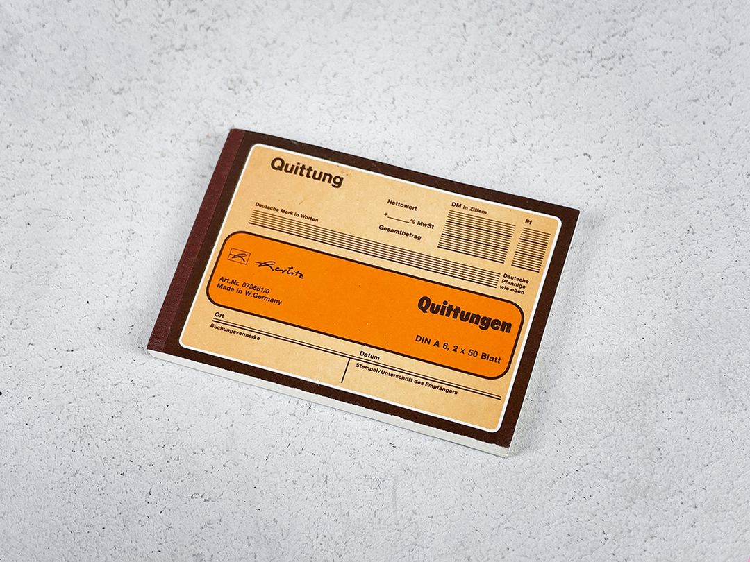 Foto West German Receipt Book h10 Decoration only!