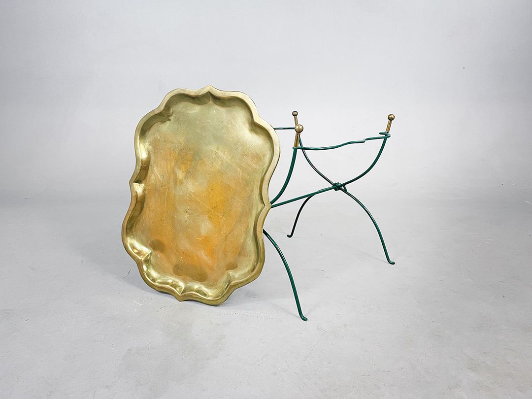Foto Brass and Green detachable Tray Table h47x58x45