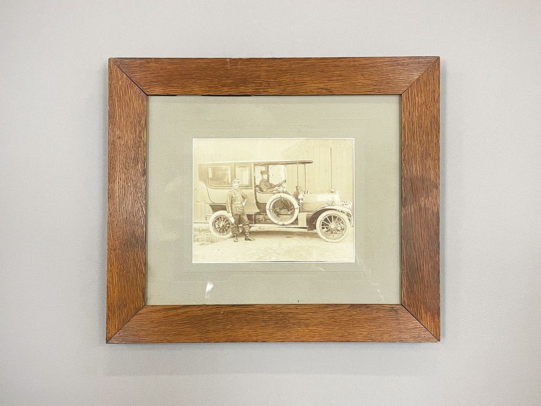 Foto Historic Picture of a Car Automobile 1910 Sepia Oldtimer h38x45 22D16