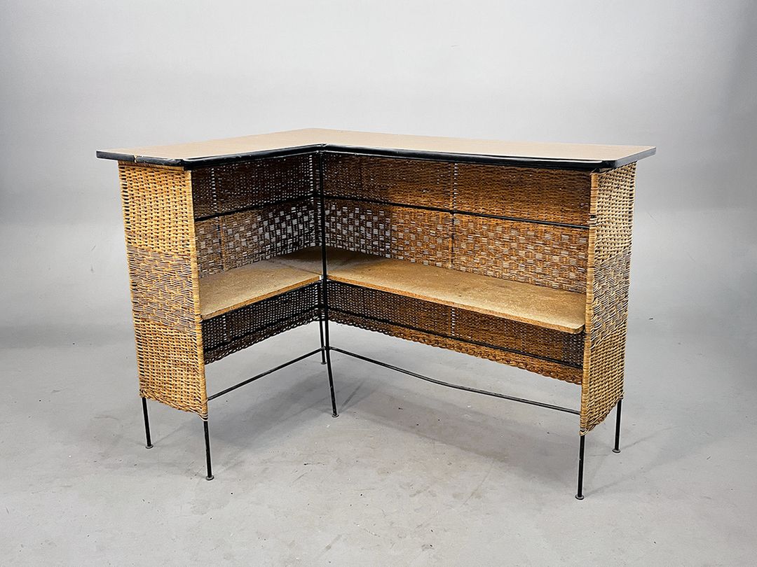 Foto Tropical Slim Wicker Bar with Slick Top h100