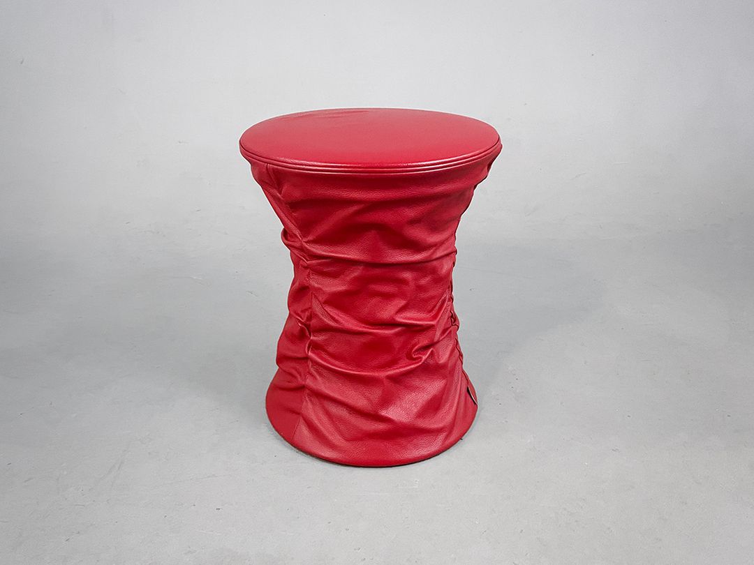 Foto Cherry Red Walter Knoll Bellows Stool h47