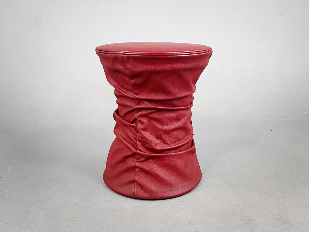 Foto Walter Knoll Bellows Stool Dark Red Innovative h47