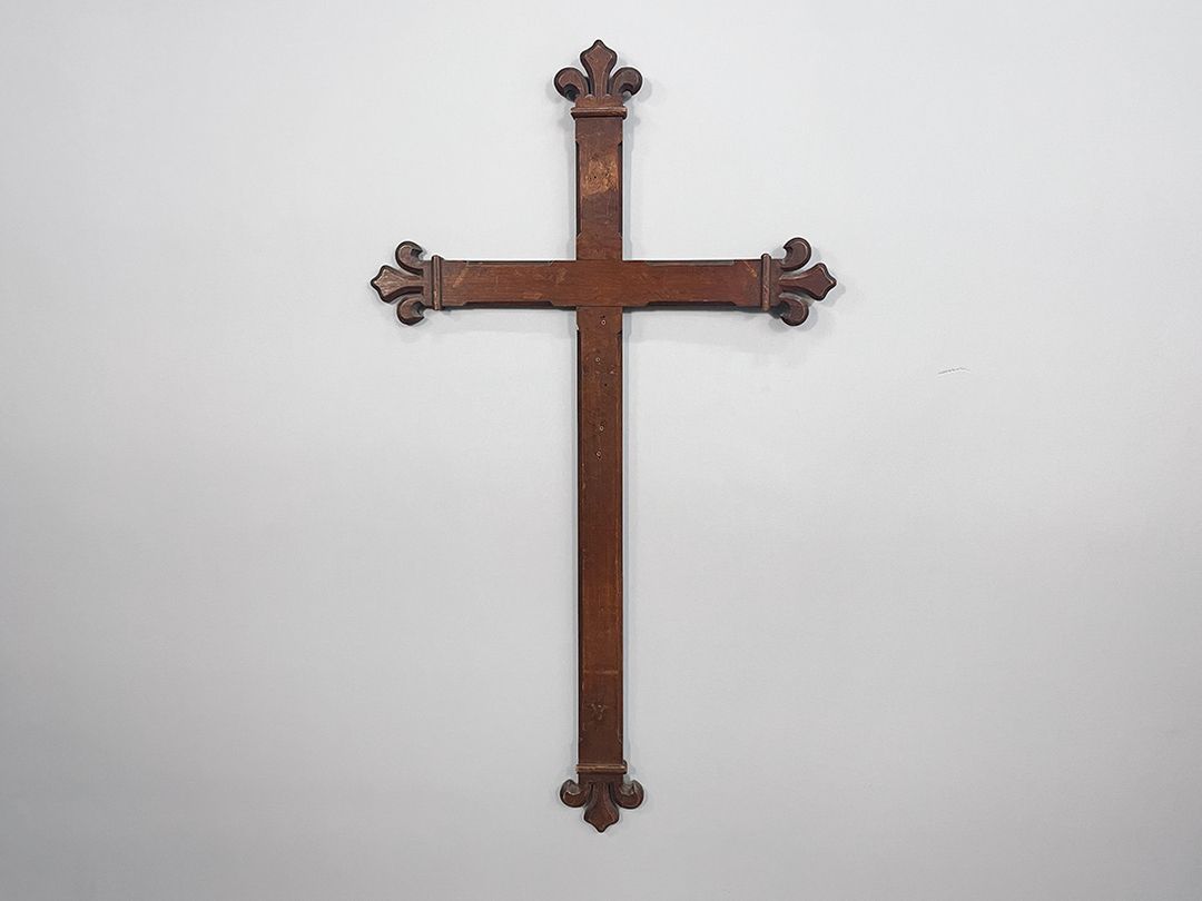 Foto Wooden Crucifix Fleur-de-lis France 1890  h118
